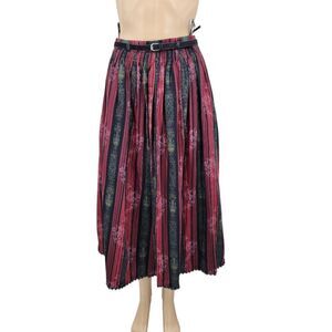 Alpen Trachten Dirndl Vintage German Alpine Traditional Pleated Skirt Cotton